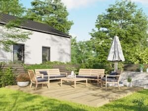 Power Timber Decking Kit No Handrails - 4.2 x 5.4m
