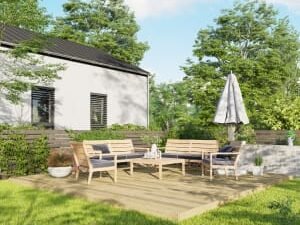 Power Timber Decking Kit No Handrails - 4.8 x 4.8m