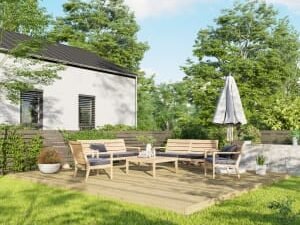 Power Timber Decking Kit No Handrails - 4.8 x 5.4m