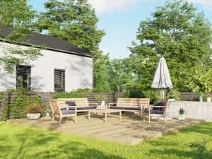 Power Timber Decking Kit No Handrails - 5.4 x 6m