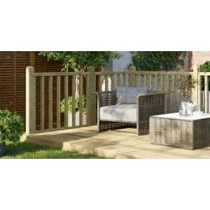 Power Timber Decking Kit Handrails on Two Sides – 1.8 x 3.6m