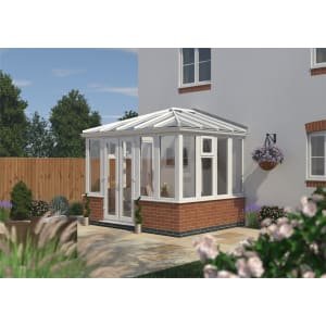 Euramax Edwardian Conservatory Dwarf Wall – White – 10 ft x 8ft