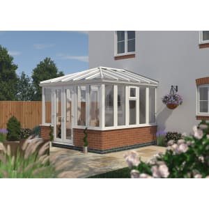 Euramax Edwardian Conservatory Dwarf Wall – White – 12 ft x 8ft