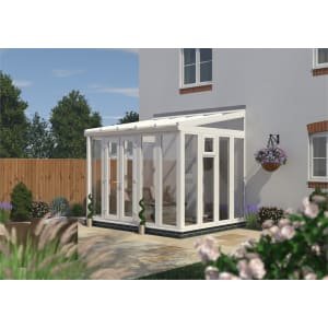 Euramax Lean To Conservatory Full Height – White – 10 ft x 8ft