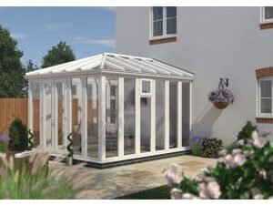 Euramax Edwardian Conservatory Full Height - White - 14 ft x 10ft
