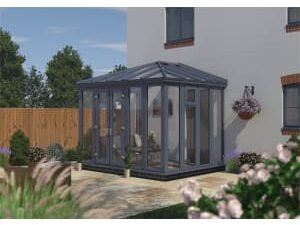Euramax Edwardian Conservatory Full Height - Anthracite Grey - 10 ft x 8ft