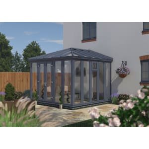 Euramax Edwardian Conservatory Full Height – Anthracite Grey – 12 ft x 8ft