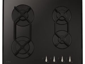 CDA HVG621BL Gas on Glass 4 Burner Black Gas Hob - 60cm