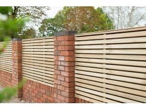 Forest Garden Contemporary Double Slatted Fence Panel - 1800 x 900mm - 6 x 3ft