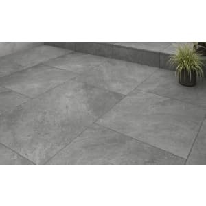 Swinsty Light Grey Matt Outdoor Porcelain Paving Tile – 600 x 600 x 20mm – Pack of 2