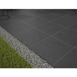 Embsay Black Matt Outdoor Porcelain Paving Tile – 600 x 600 x 20mm – Pack of 2