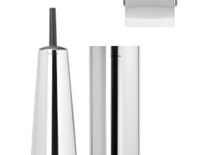 Brabantia ReNew Toilet Accessory Set of 3 - Brilliant Steel