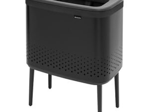 Brabantia Bo Matt Black Laundry Bin - 60L