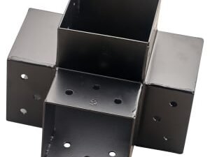 Wickes Pergola Black 4-way Connector - for 90mm Pergola Posts