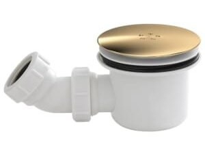 Nuie Fast Flow Brushed Brass Shower Waste - 99mm