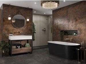 Multipanel Linda Barker Hydrolock Corten Elements Shower Panel - 2400 x 900 x 11mm