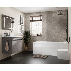 Multipanel Linda Barker Hydrolock Siena Marble Shower Panel – 2400 x 900 x 11mm