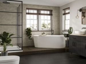 Multipanel Linda Barker Unlipped Stone Elements Shower Panel - 2400 x 598 x 11mm