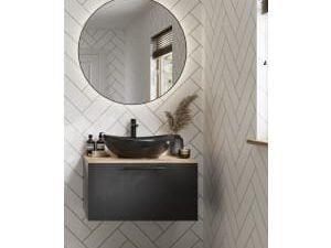 Multipanel Hydrolock Alpine White Herringbone Tile Effect Shower Panel - 2400 x 598mm