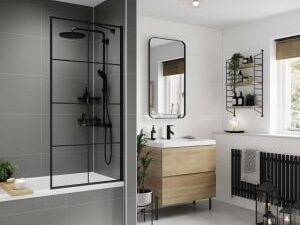 Multipanel Hydrolock Dust Grey Tile Effect Shower Panel - 2400 x 598 x 11mm