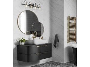 Multipanel Hydrolock Levanto Marble Herringbone Tile Effect Shower Panel - 2400 x 598 x 11mm
