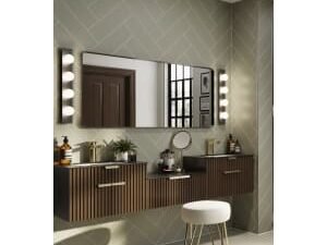 Multipanel Hydrolock Sage Green Herringbone Tile Effect Shower Panel - 2400 x 598 x 11mm