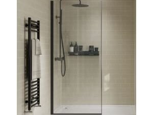 Multipanel Hydrolock Taupe Grey Metro Tile Effect Shower Panel - 2400 x 598 x 11mm