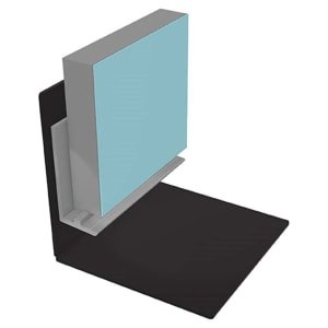 Multipanel Type X Wet Floor Base Profile Satin Anodised – 2450mm