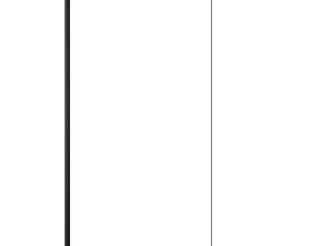 Nexa By Merlyn 8mm Black Frameless Wet Room Shower Screen with 1m Bracing Bar - 2015 x 1400mm