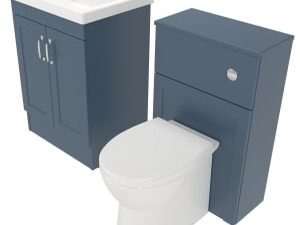 Deccado Padworth Juniper Blue 600mm Freestanding Vanity & 500mm Toilet Pan Unit with Basin Modular Combination