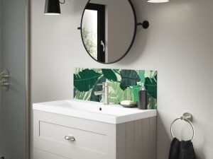 Mermaid Lush Bermuda Blue Alloy Bathroom Splashback - 800 x 250mm