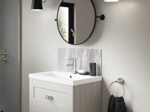 Mermaid Marmo Linea Alloy Bathroom Splashback - 600 x 250mm