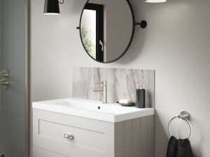 Mermaid Marmo Linea Alloy Bathroom Splashback - 800 x 250mm