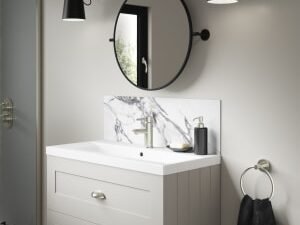 Mermaid Marmo Migliora Alloy Bathroom Splashback - 800 x 250mm