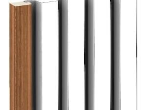 Corlea Walnut 2400mm Grooved End Cap for Slatted Wall Panelling
