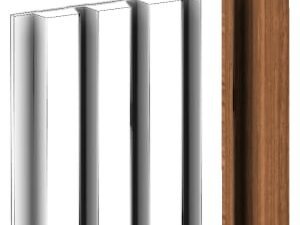 Corlea Walnut 2400mm Tongue End Cap for Slatted Wall Panelling