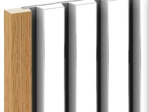 Corlea Oak 2400mm Grooved End Cap for Slatted Wall Panelling