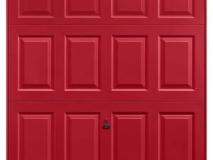 Garador Beaumont Panelled Framed Canopy Garage Door - Ruby Red - 2438 x 1981mm