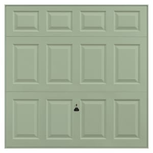 Garador Beaumont Panelled Frameless Canopy Garage Door – Chartwell Green – 2438 x 2136mm