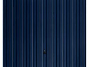 Garador Carlton Vertical Framed Retractable Garage Door - Steel Blue - 2286 x 1981mm