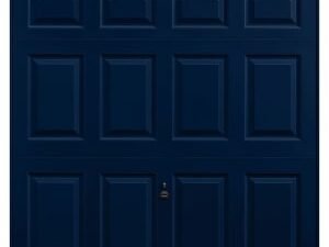 Garador Cathedral Panelled Framed Retractable Garage Door - Steel Blue - 2286 x 1981mm