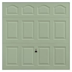 Garador Cathedral Panelled Framed Canopy Garage Door – Chartwell Green – 2134 x 1981mm
