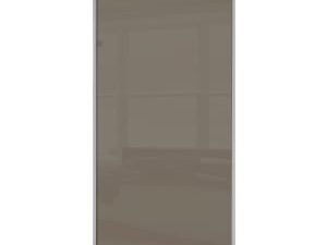 Spacepro Sliding Wardrobe Door Silver Framed Single Panel Cappuccino Glass - 2220 x 914mm