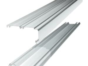 Spacepro Sliding Door Trackset - White 1.2-1.8m
