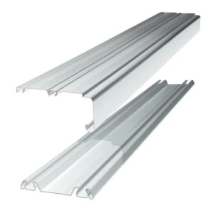 Spacepro Sliding Door Trackset – White 1.2-1.8m
