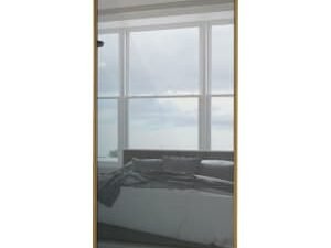Spacepro Sliding Wardrobe Door Oak Frame Mirror - 2220 x 762mm