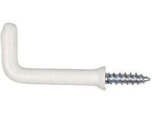Wickes White Square Cup Screwed Hook - Pack of 4