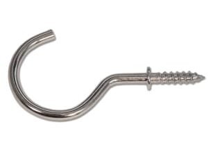 Wickes Zinc Round Cup Hook - Pack of 25
