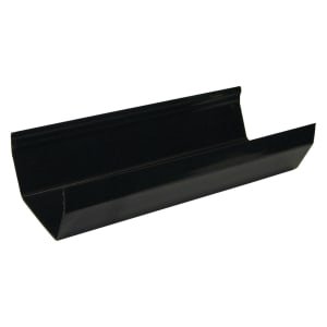 FloPlast 114mm Square Line Gutter 4m – Black