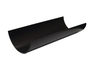 FloPlast 112mm Round Line Gutter 4m - Black